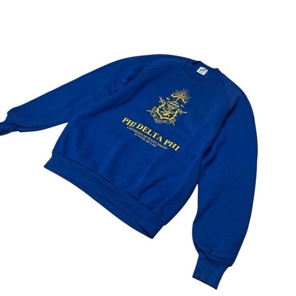 Vintage 80s College Sorority Fraternity Sweatshirt Large - Picture 2 of 5